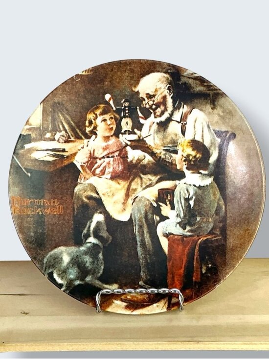 Knowles Other - Toymaker Vintage Plate Norman Rockwell Hand Made in USA 1977 Porcelain 8.25”